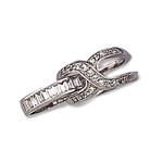 Interlocking double CZ Ring Sterling Silver